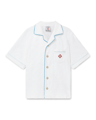 Tennis Stripe Short Sleeve Towelling Shirt