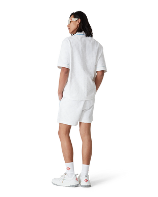 Tennis Stripe Short Sleeve Towelling Shirt