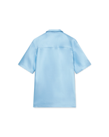 Satin Quarter Zip Short Sleeve Shirt