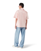 Satin Quarter Zip Short Sleeve Shirt