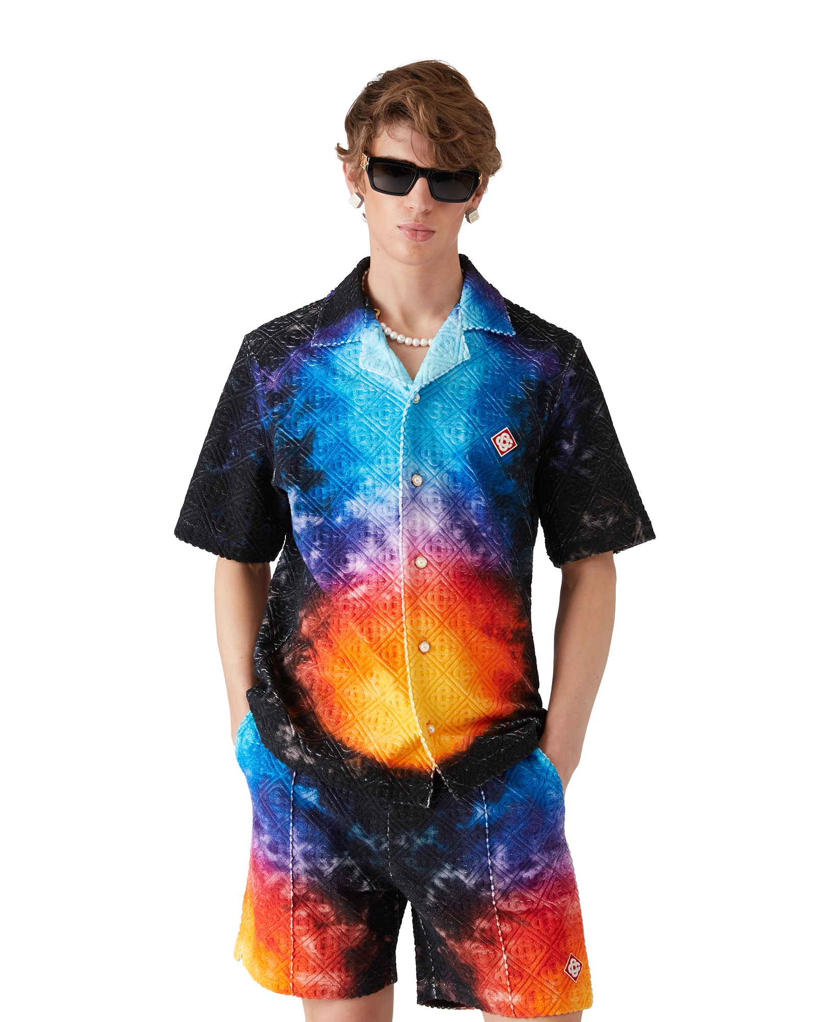 Gradient Short Sleeve Towelling Shirt