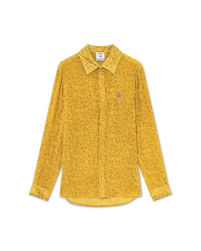 Floral Devoré Silk Shirt