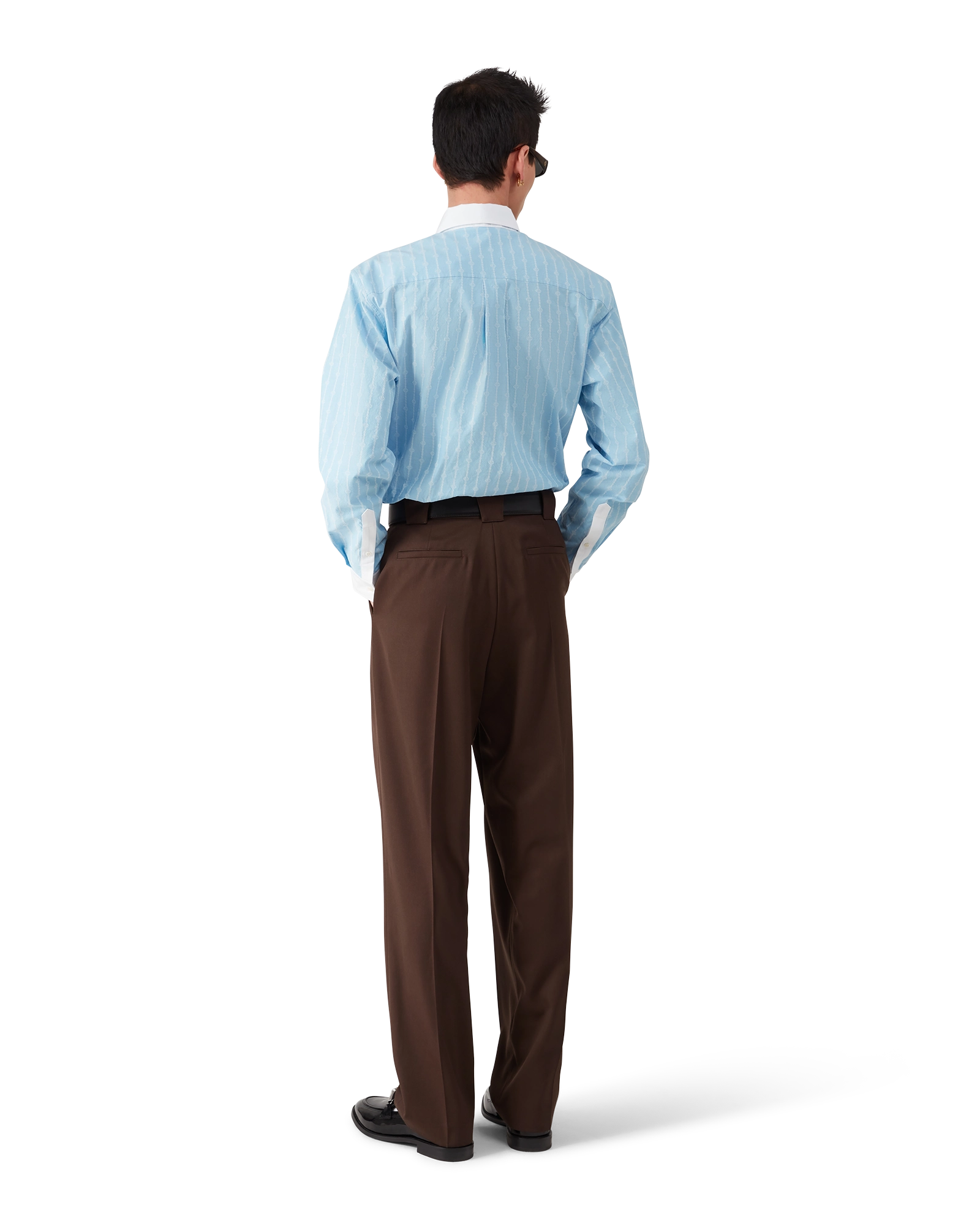 Laurel Stripe Long Sleeve Jacquard Shirt