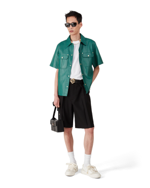Leather Short Sleeve Shirt