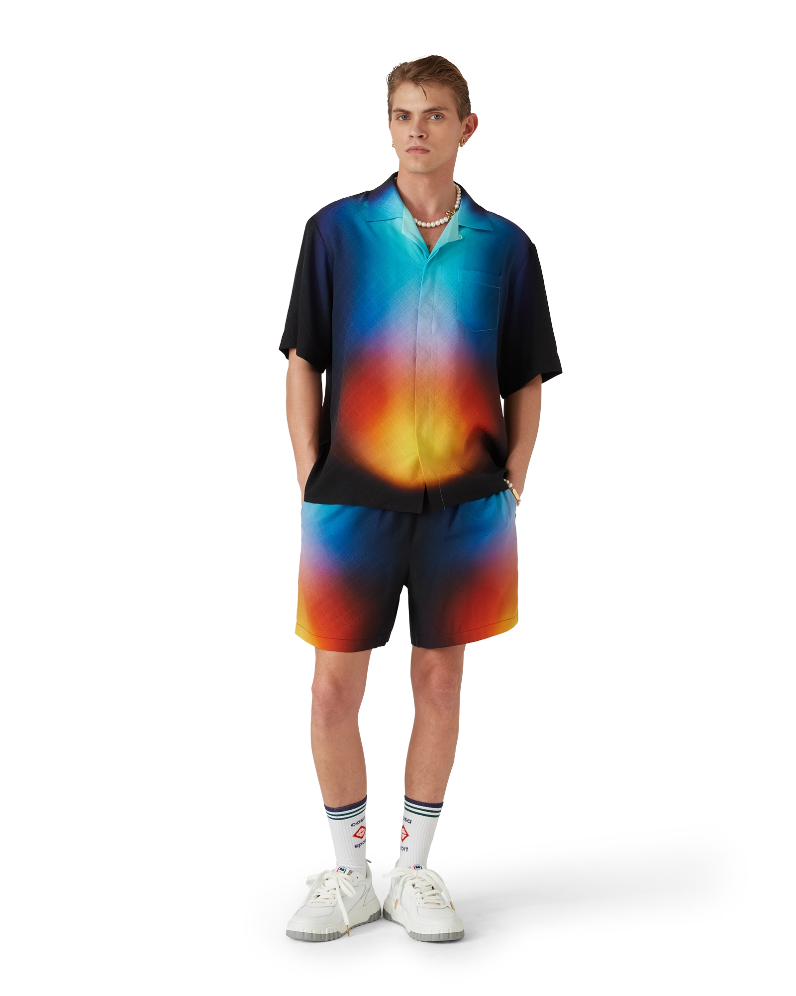 Gradient Silk Shorts