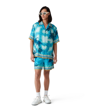 Poolside Emblem Silk Shorts