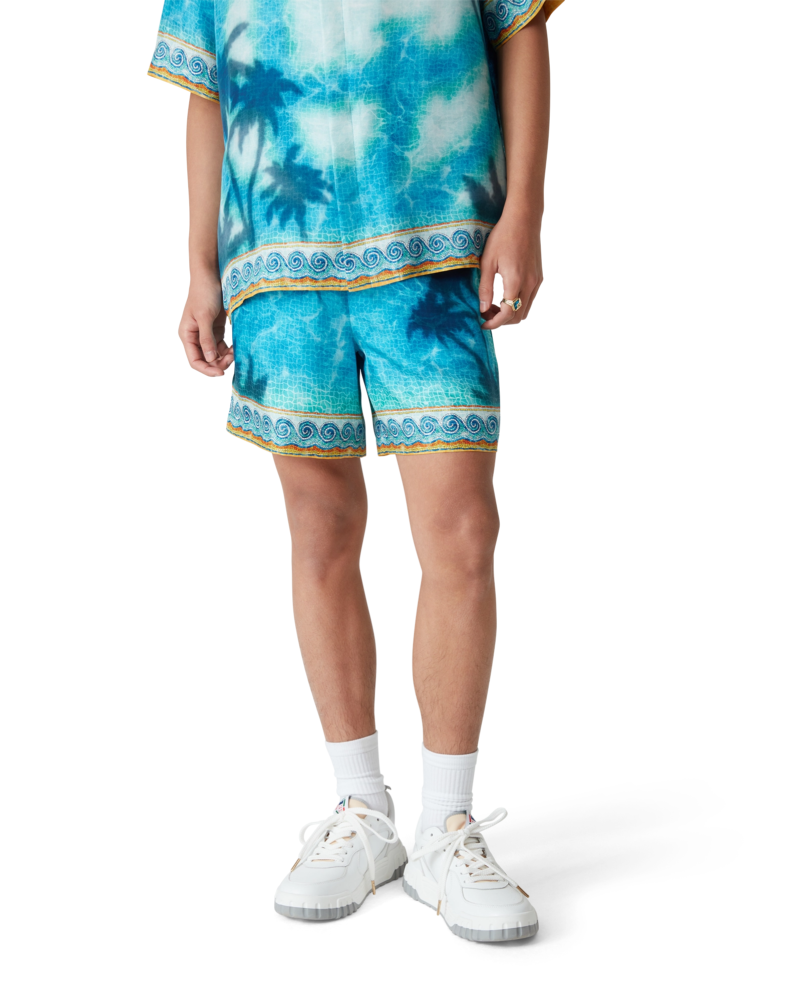 Poolside Emblem Silk Shorts