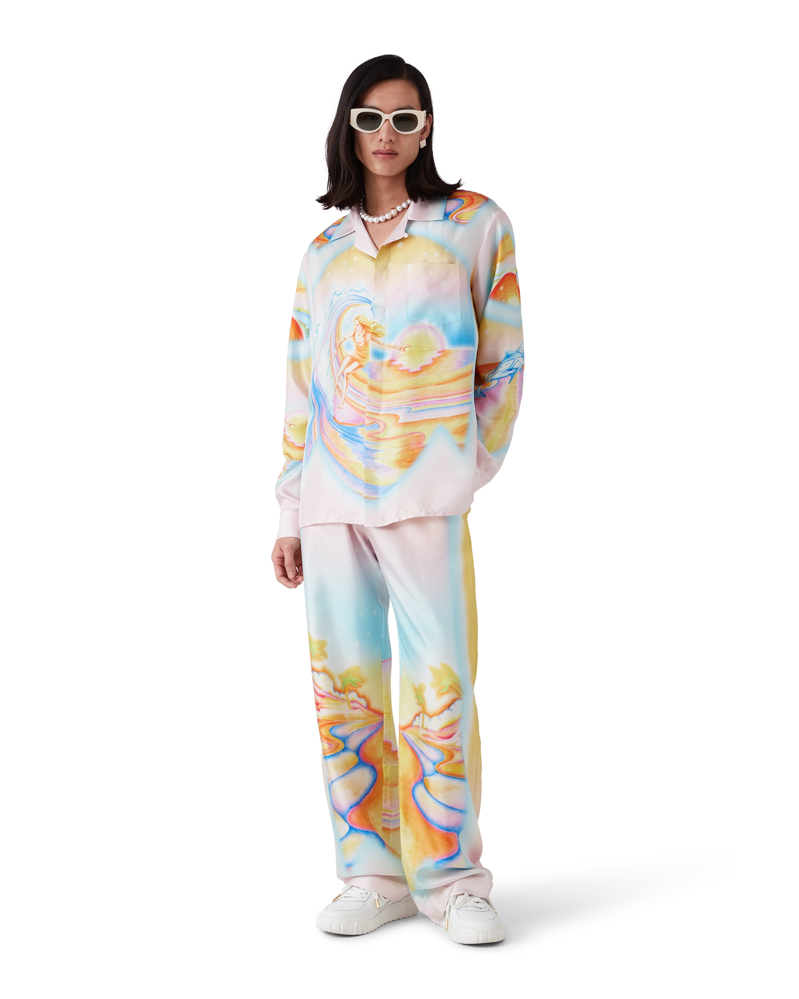 Psychedelic Nirvana Silk Trousers
