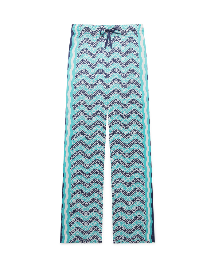 Monogram Wave Silk Trousers