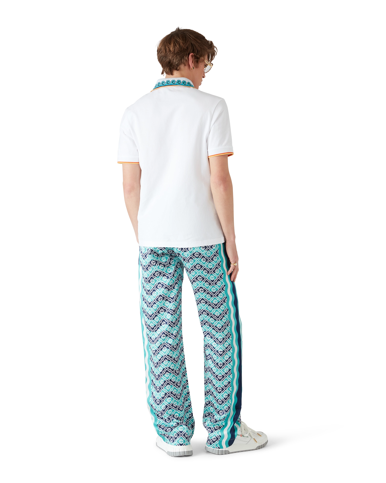 Monogram Wave Silk Trousers