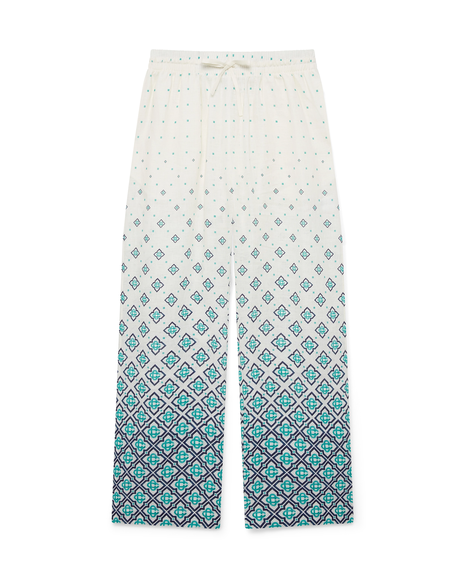 Gradient Monogram Linen Trousers