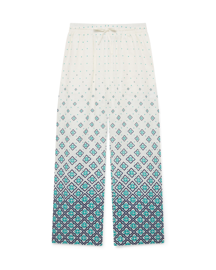 Gradient Monogram Linen Trousers