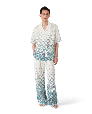 Gradient Monogram Linen Trousers