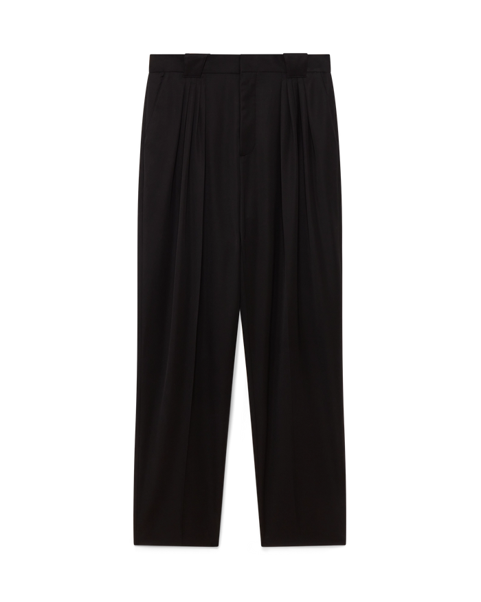 Wool Five Pleat Tailored Trousers