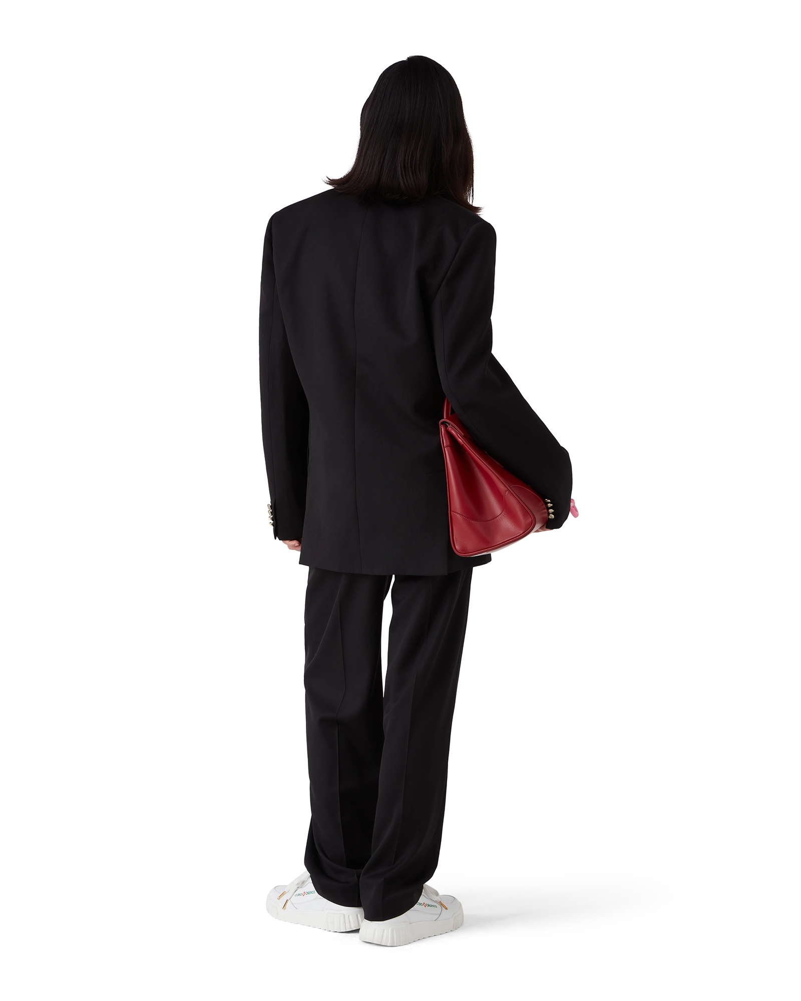 Wool Five Pleat Tailored Trousers