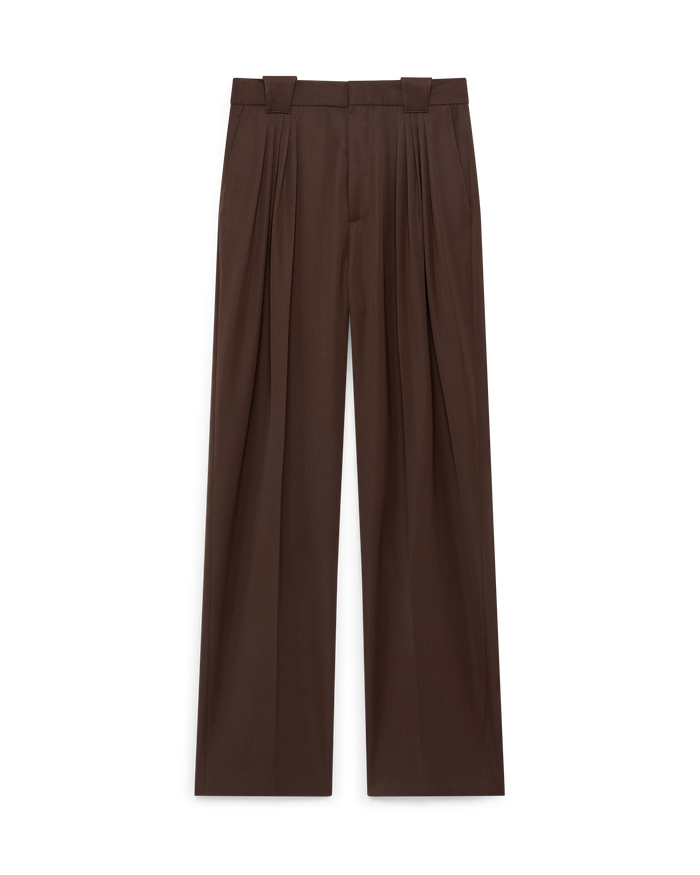 Wool Five Pleat Trousers