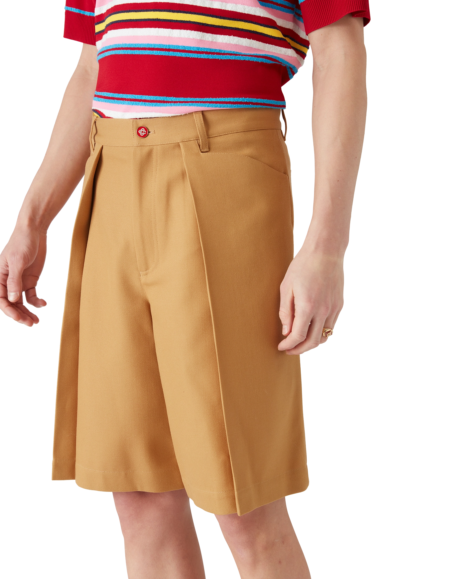 Wool Pleated Shorts