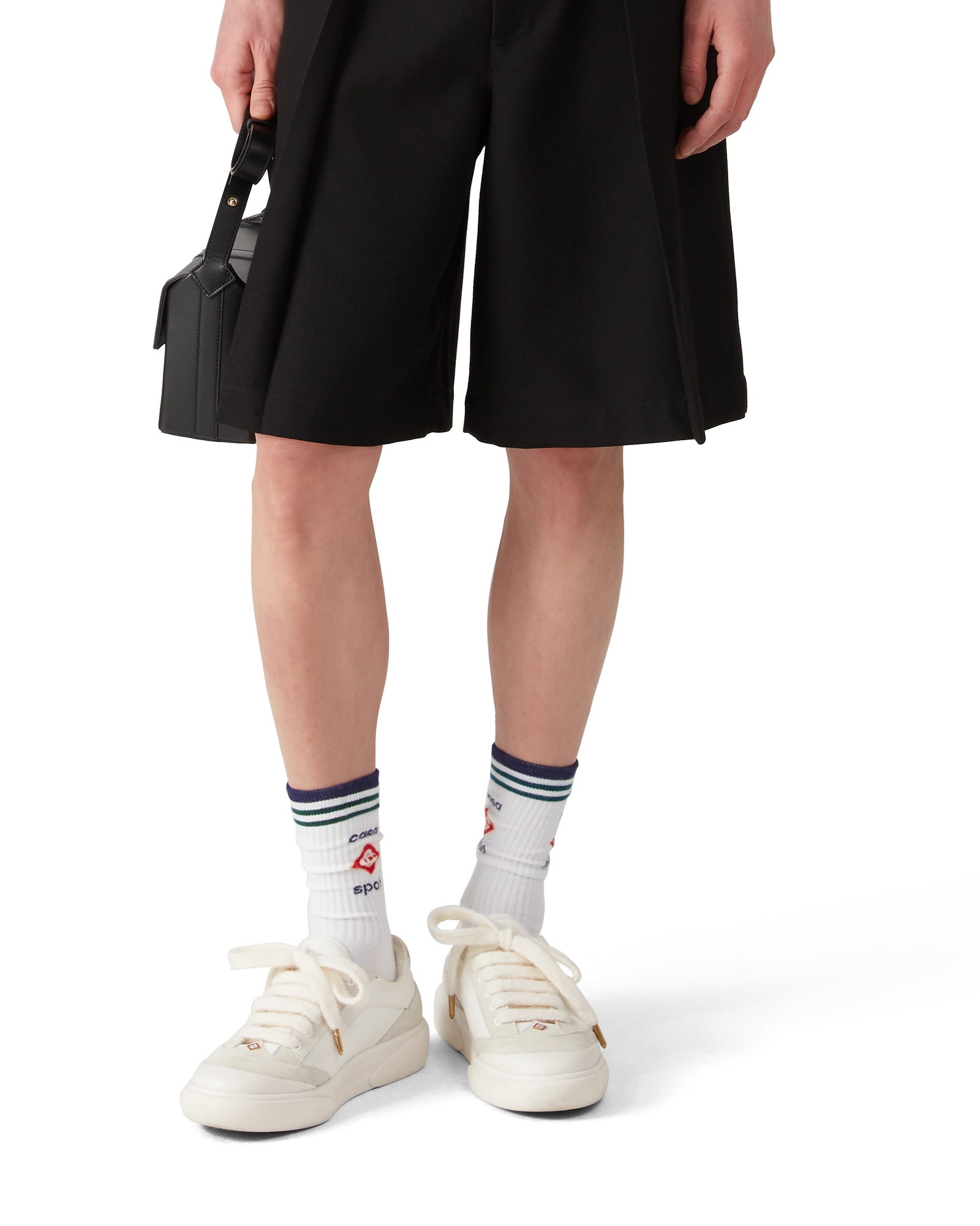 Wool Pleated Tailored Shorts