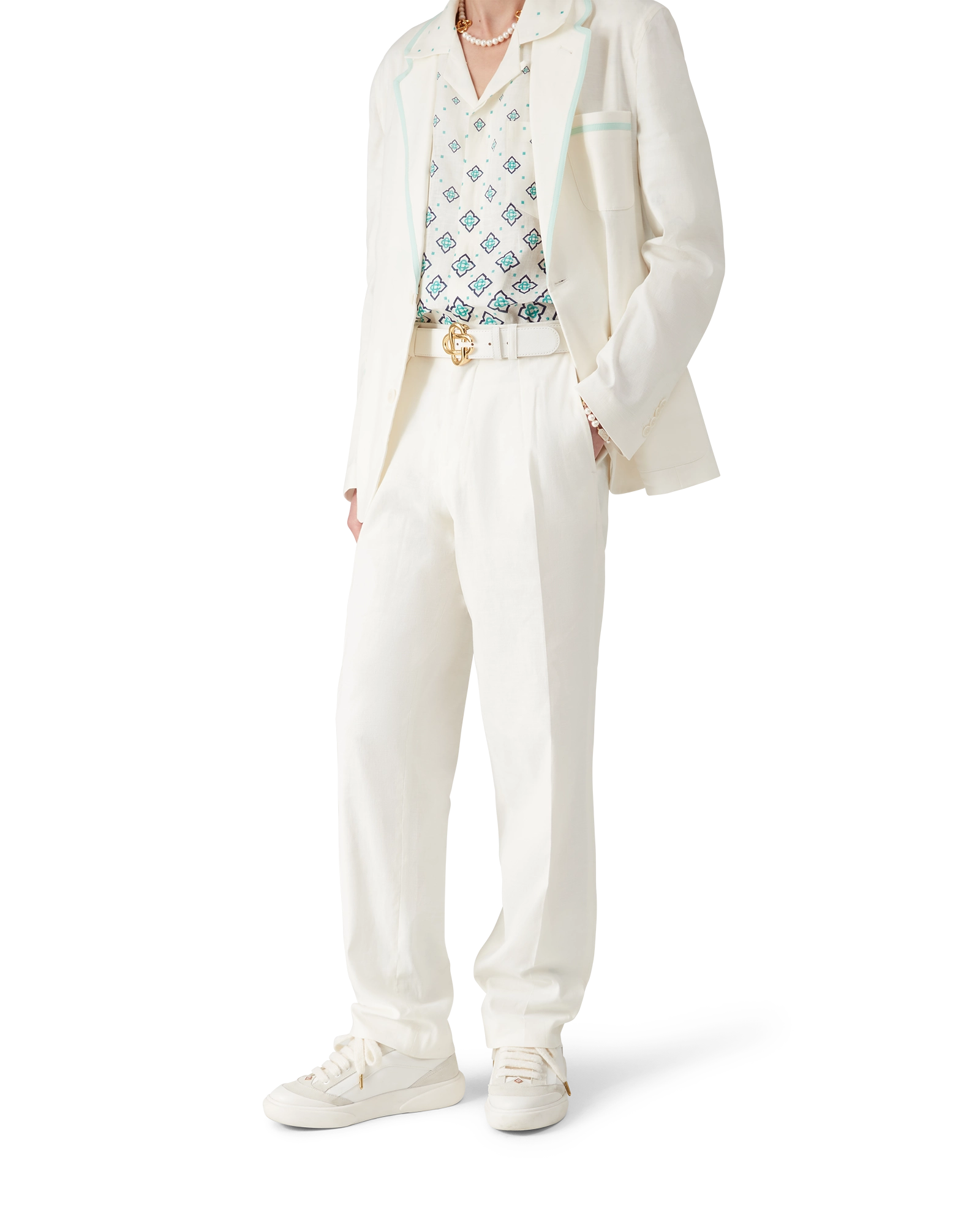 Linen Pleated Trousers