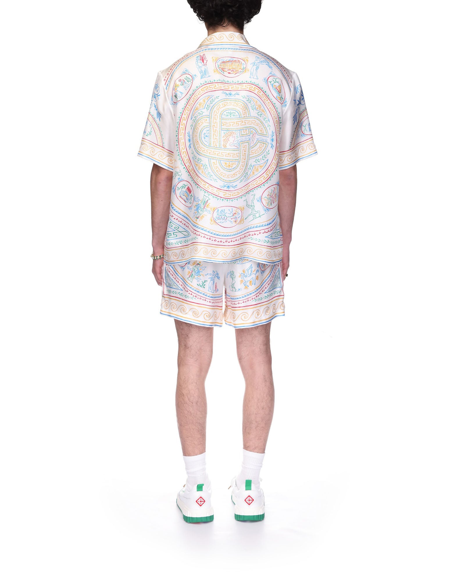 Crayon Vase Short Sleeve Silk Shirt