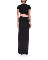 Crepe Draped Crop Top