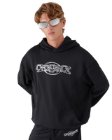 Oversized Panelled Hooded Sweatshirt