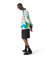 Flame Laurel  Long Sleeve Silk Twill Shirt