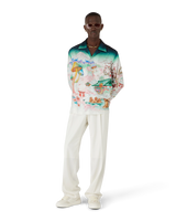 Flowers Long Sleeve Silk Twill Shirt