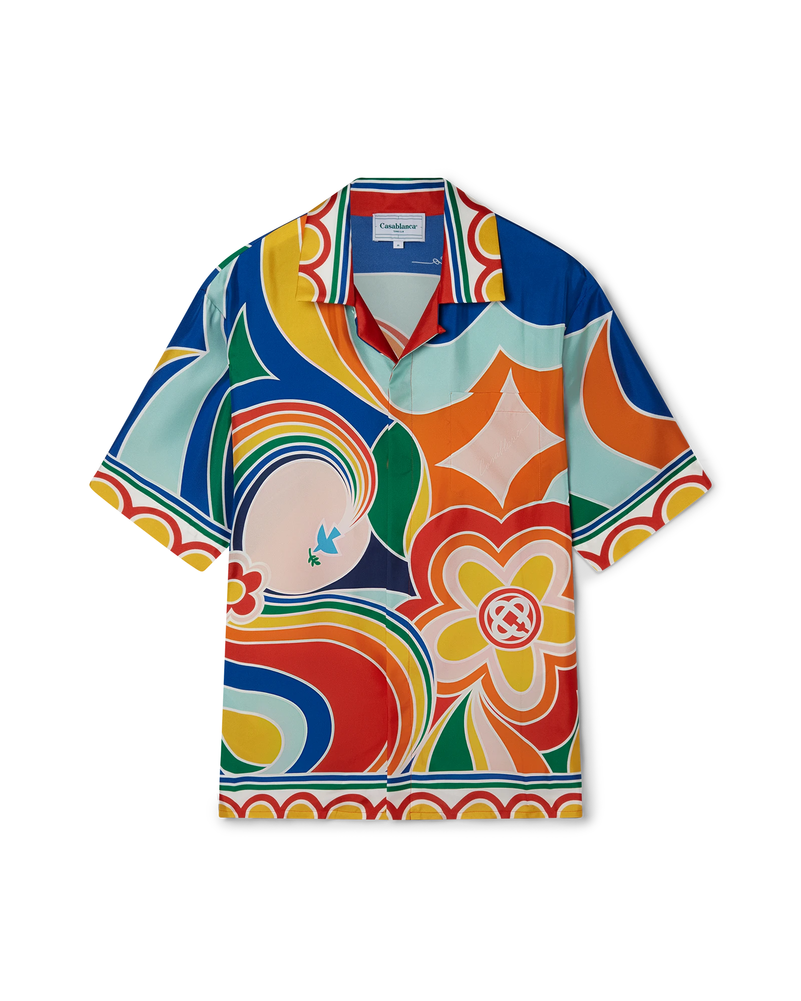 Chemise à manches courtes en soie Le Pouvoir Des Fleurs