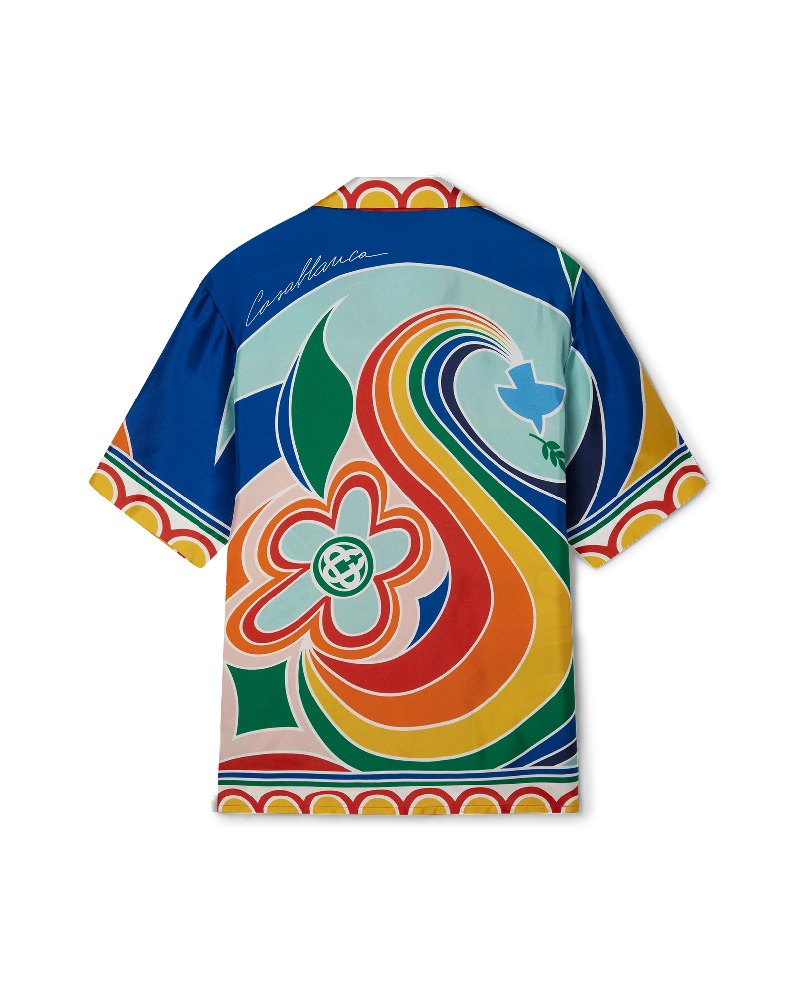 Chemise à manches courtes en soie Le Pouvoir Des Fleurs