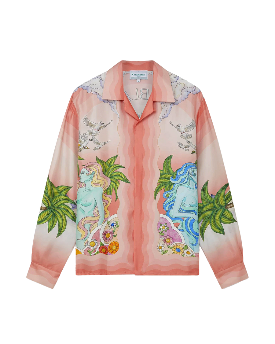 Paix Et Amour Tennis Club Silk Shirt