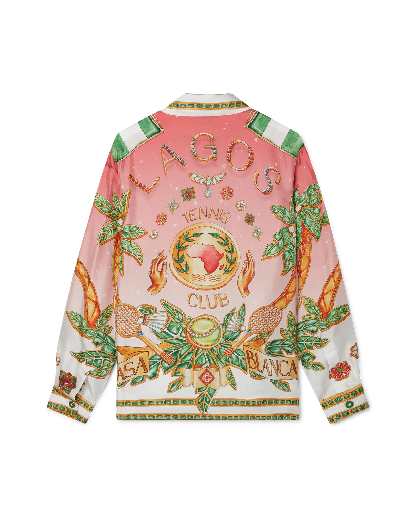 Lagos Tennis Club Long Sleeve Silk Shirt