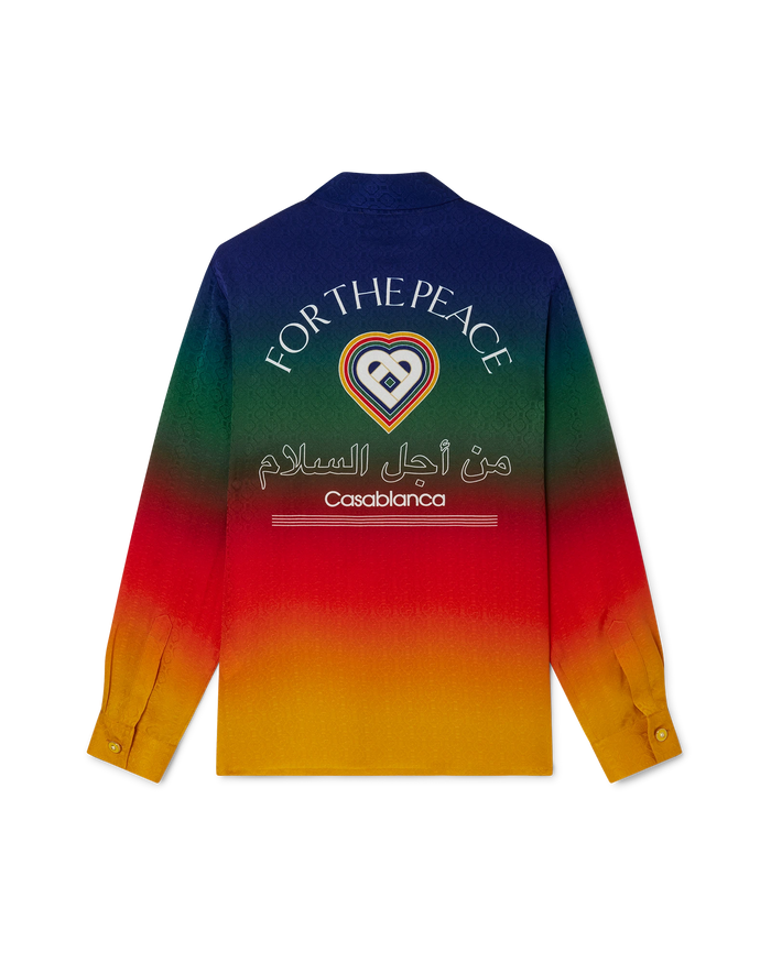 Peace Gradient Silk Shirt