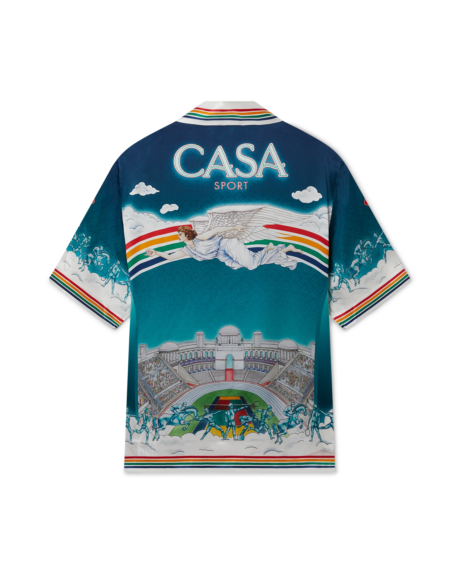 La Déesse Du Stade Short Sleeve Silk Shirt