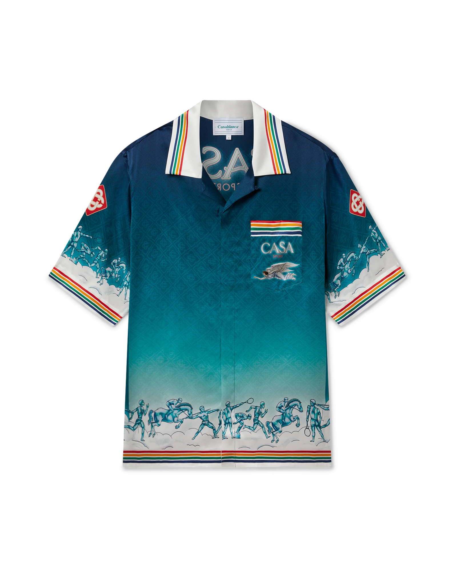 La Déesse Du Stade Short Sleeve Silk Shirt