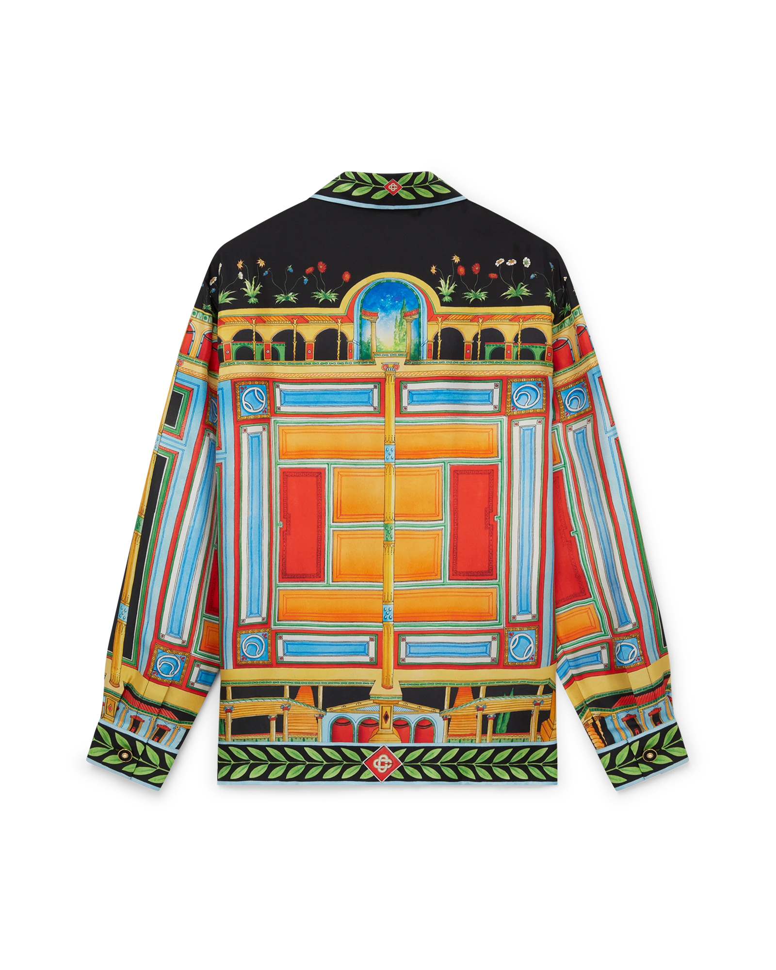 Le Palais En Fleur Long Sleeve Silk Shirt