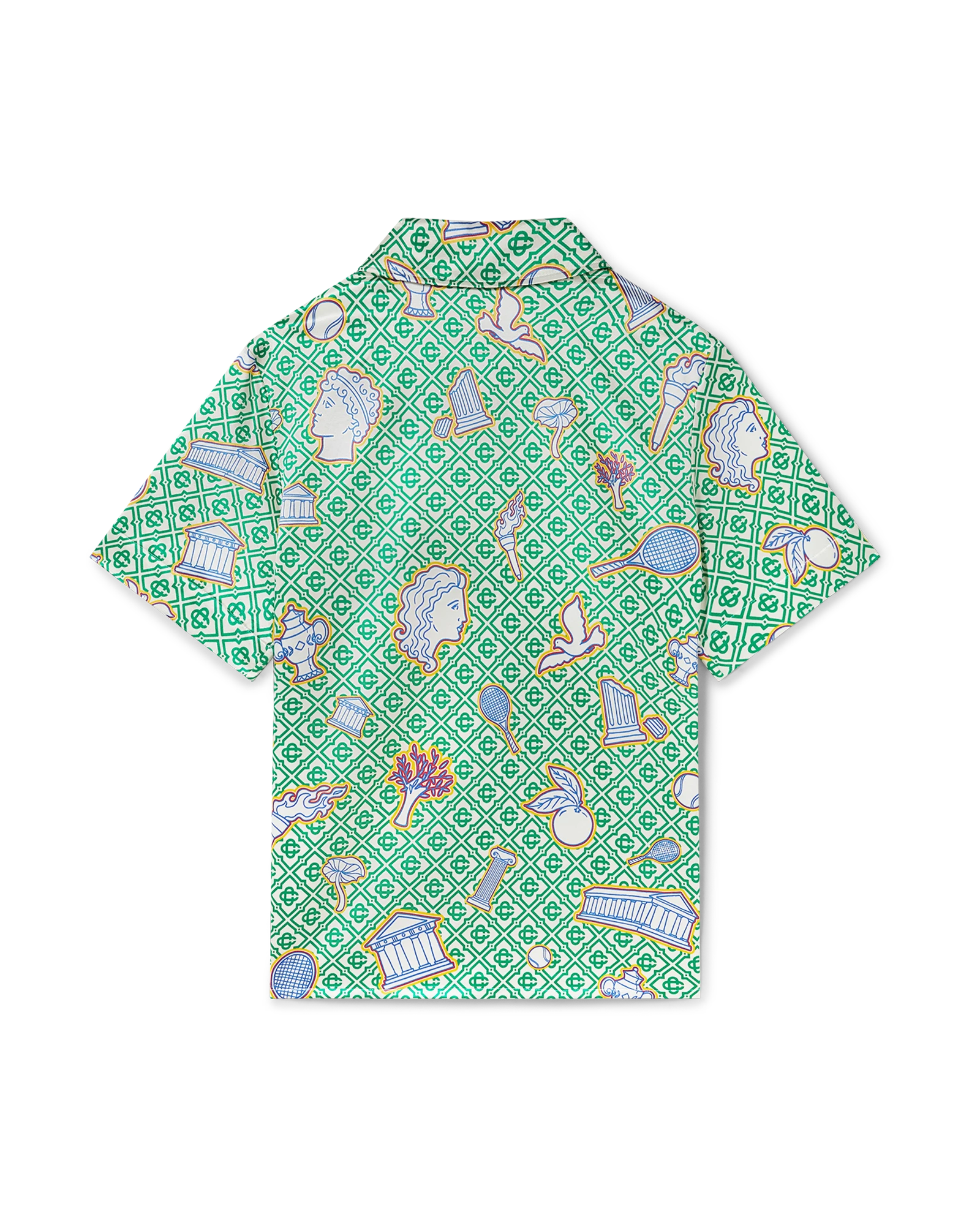 Chemise à manches courtes et fermeture éclair partielle Greek Icons