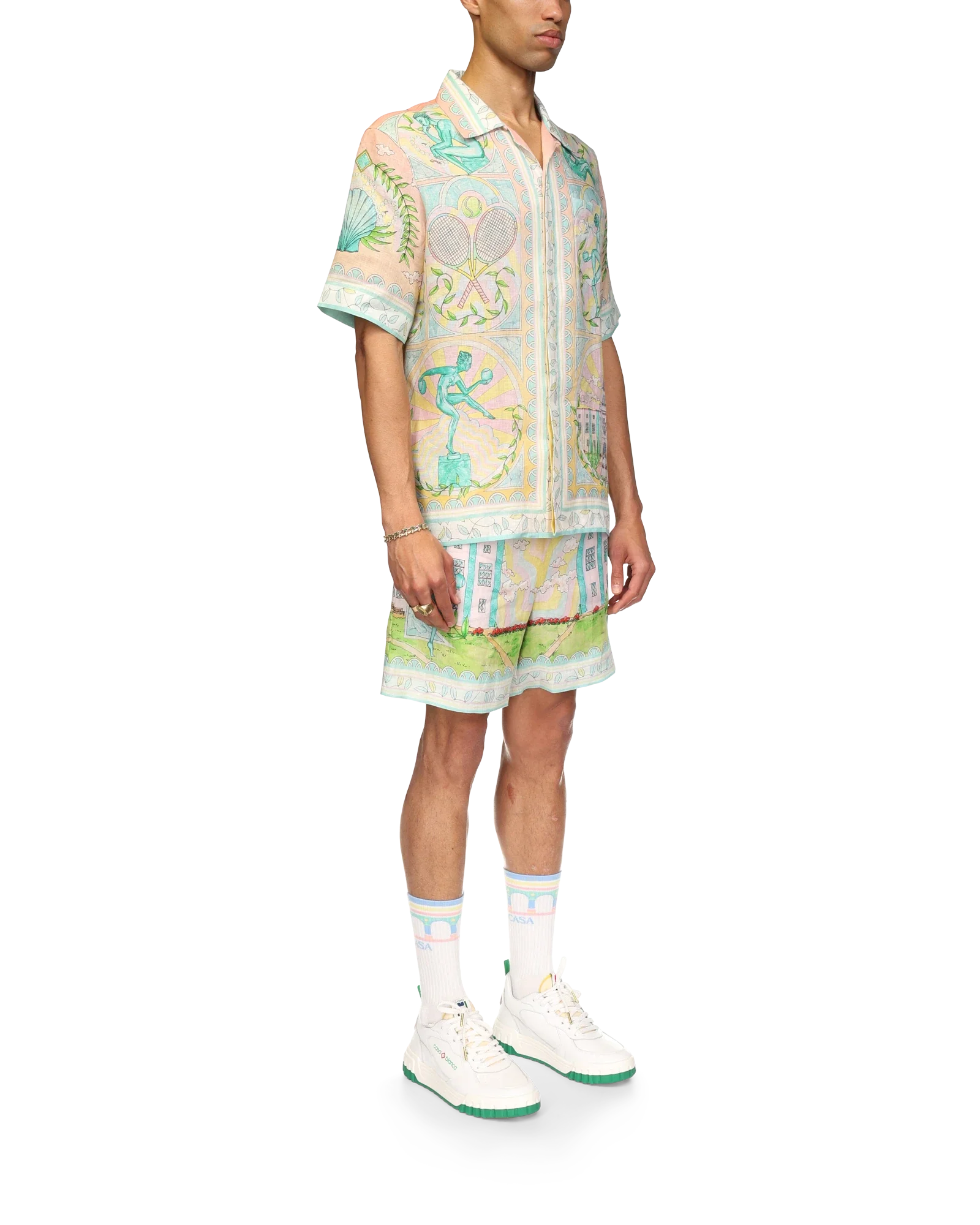 Vase Short Sleeve Linen Shirt