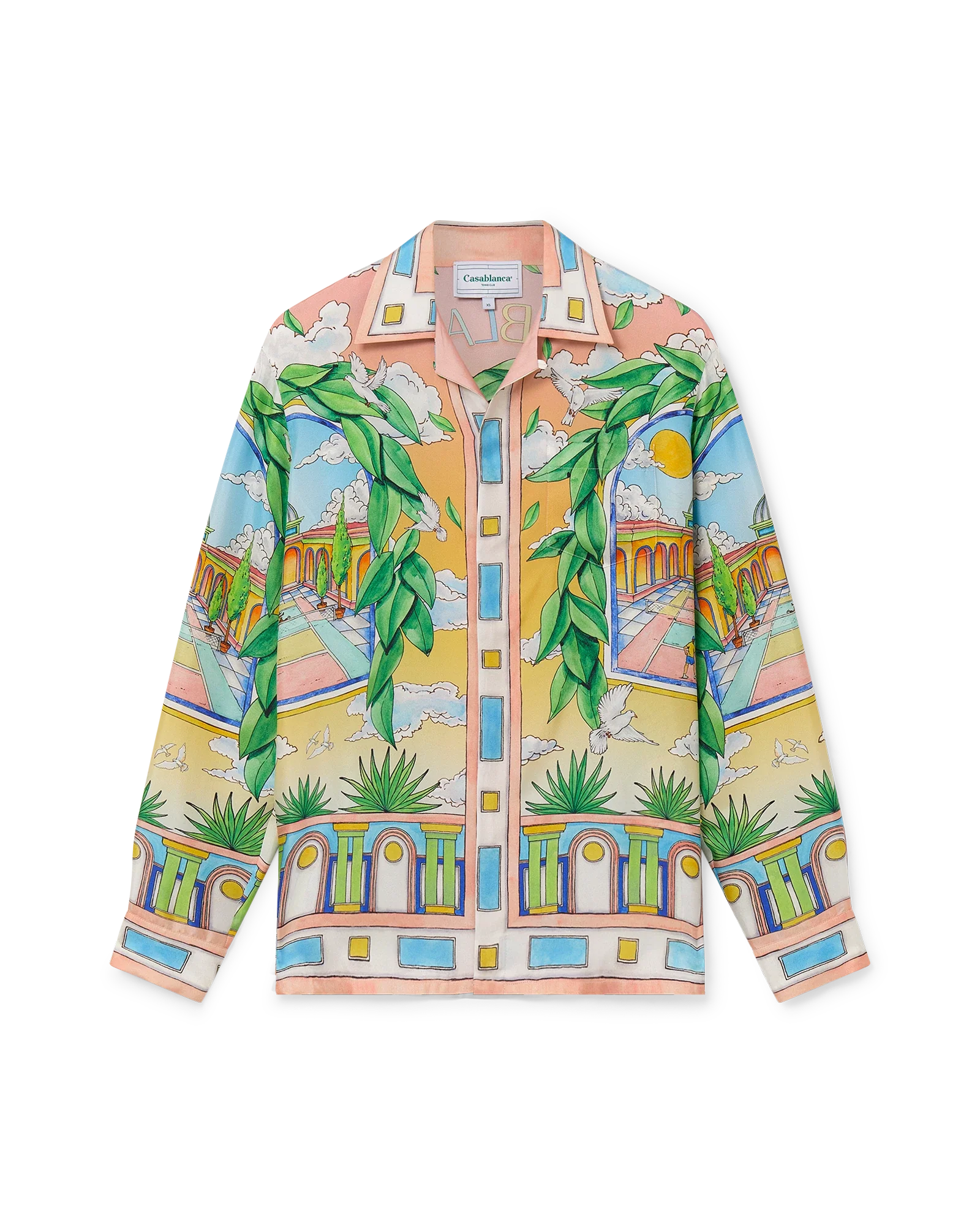 Paysage Ideal Short Sleeve Silk Shirt