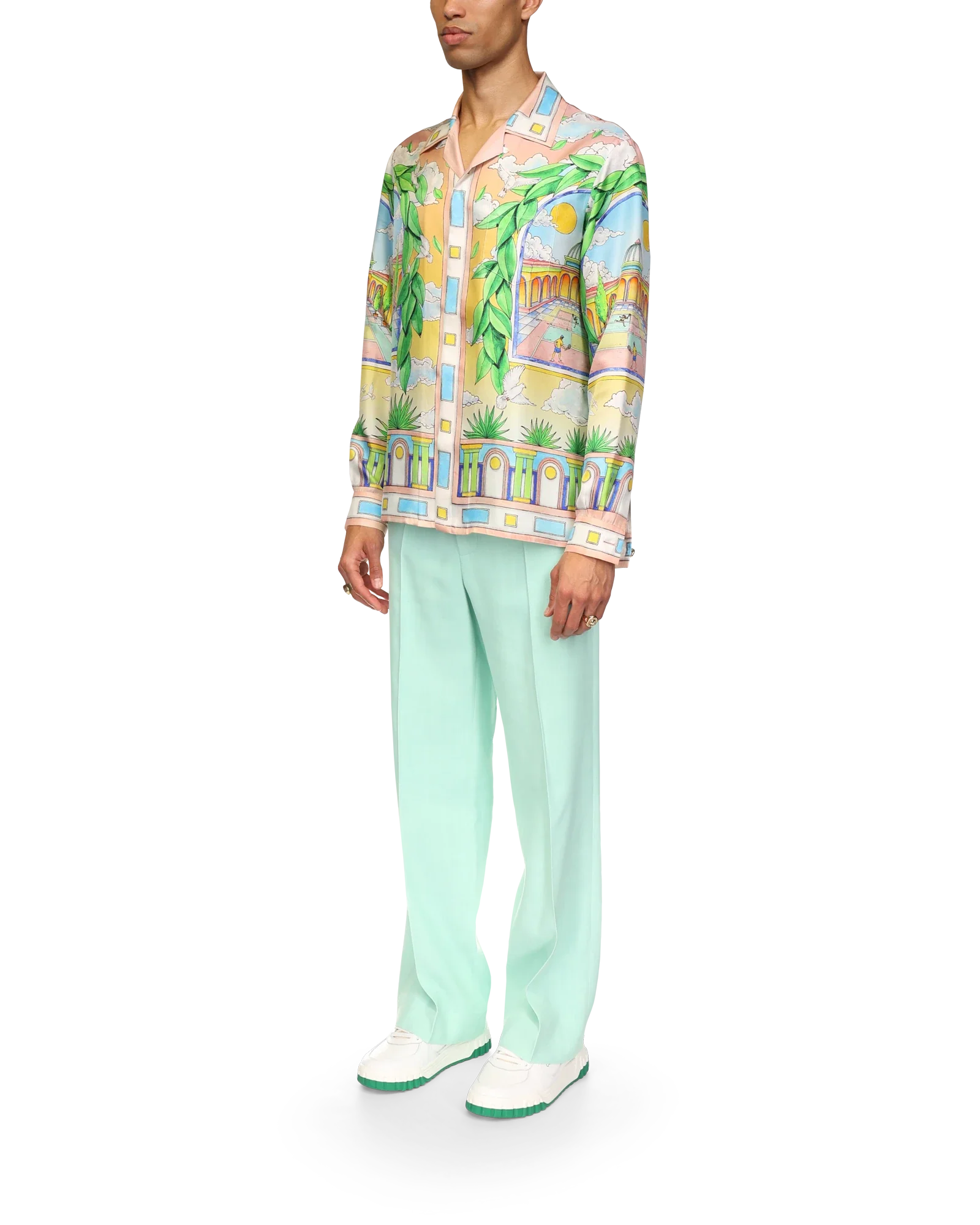 Paysage Ideal Short Sleeve Silk Shirt