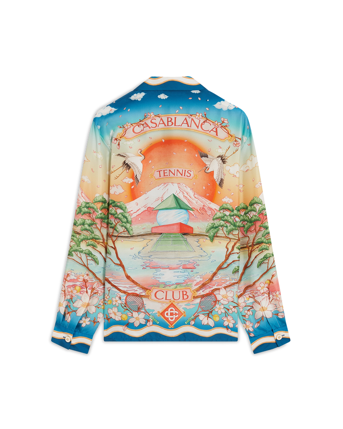 Tennis Club Long Sleeve Silk Shirt