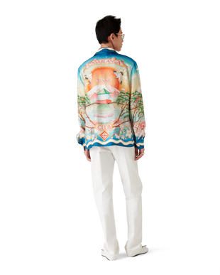 Tennis Club Long Sleeve Silk Shirt