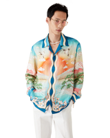 Tennis Club Long Sleeve Silk Shirt