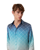 Jacquard Gradient Silk Shirt