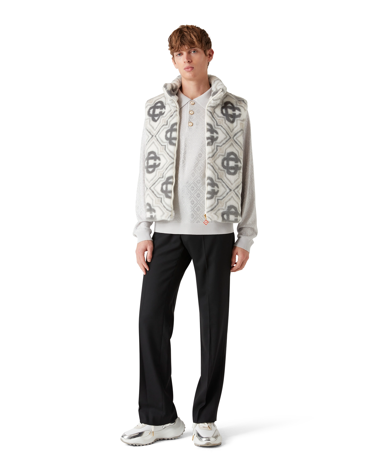 Faux Fur Monogram Gilet