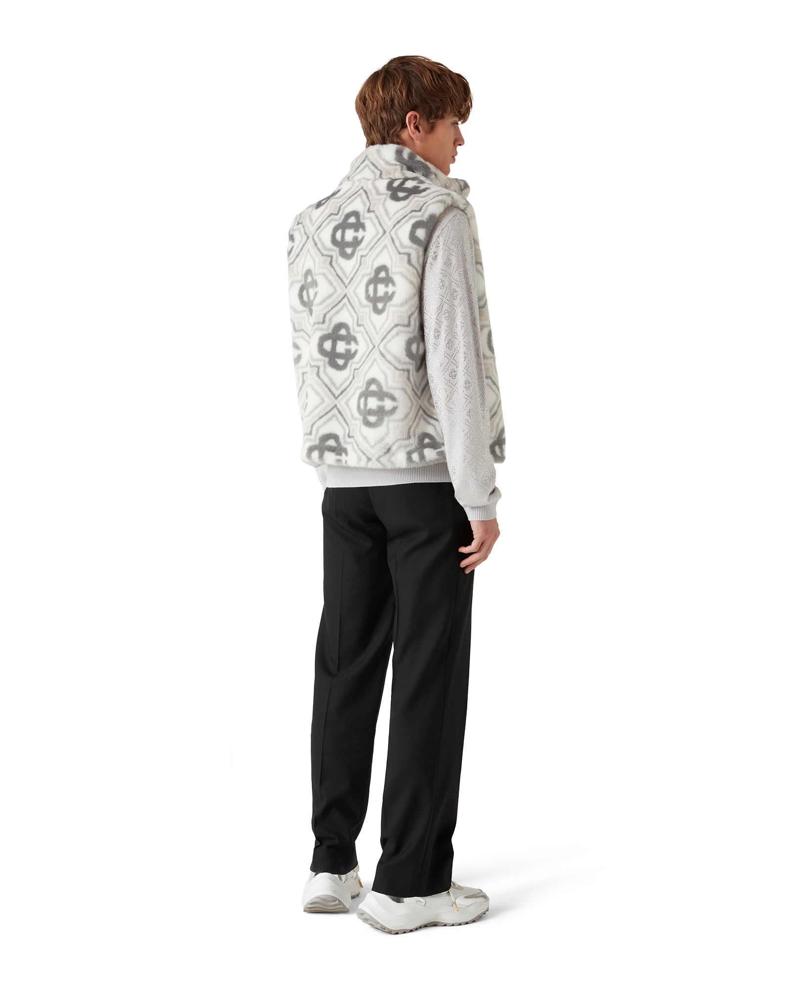 Faux Fur Monogram Gilet