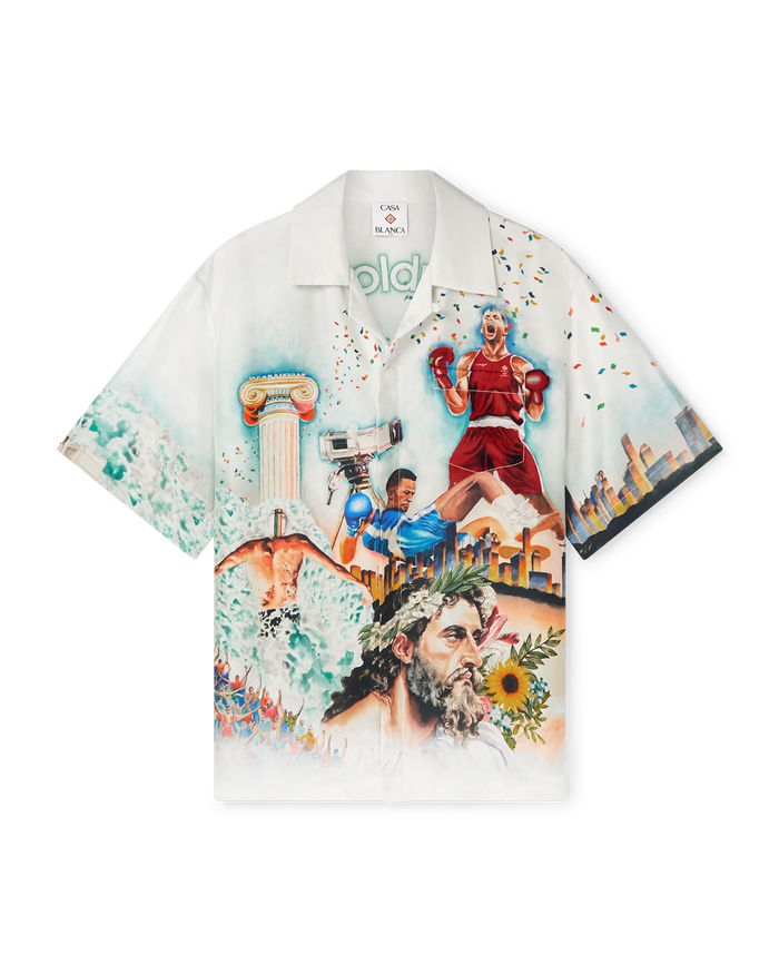 Celebration Du Sport Short Sleeve Silk Shirt | Casablanca Paris