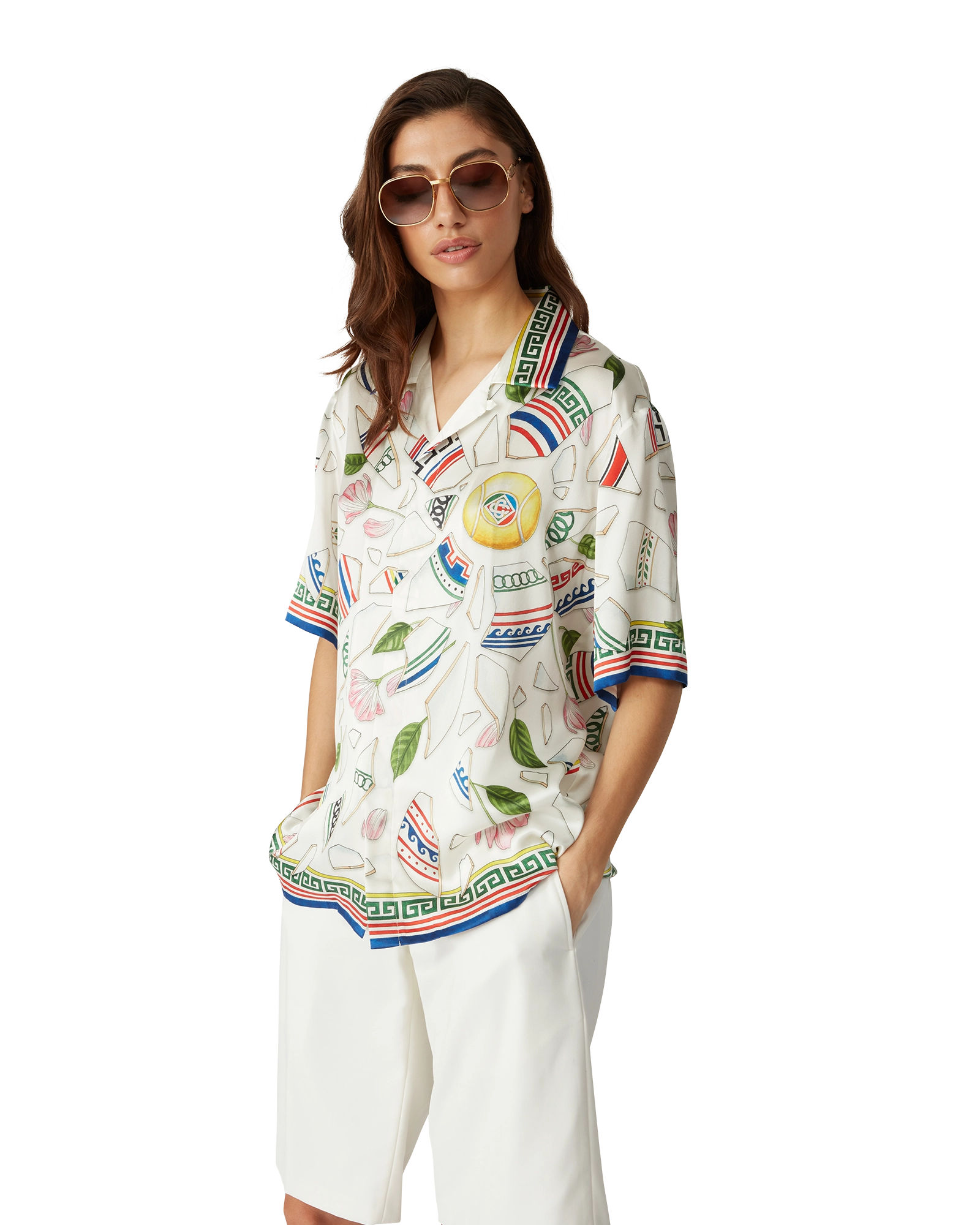 Le Vase Brise Short Sleeve Silk Shirt