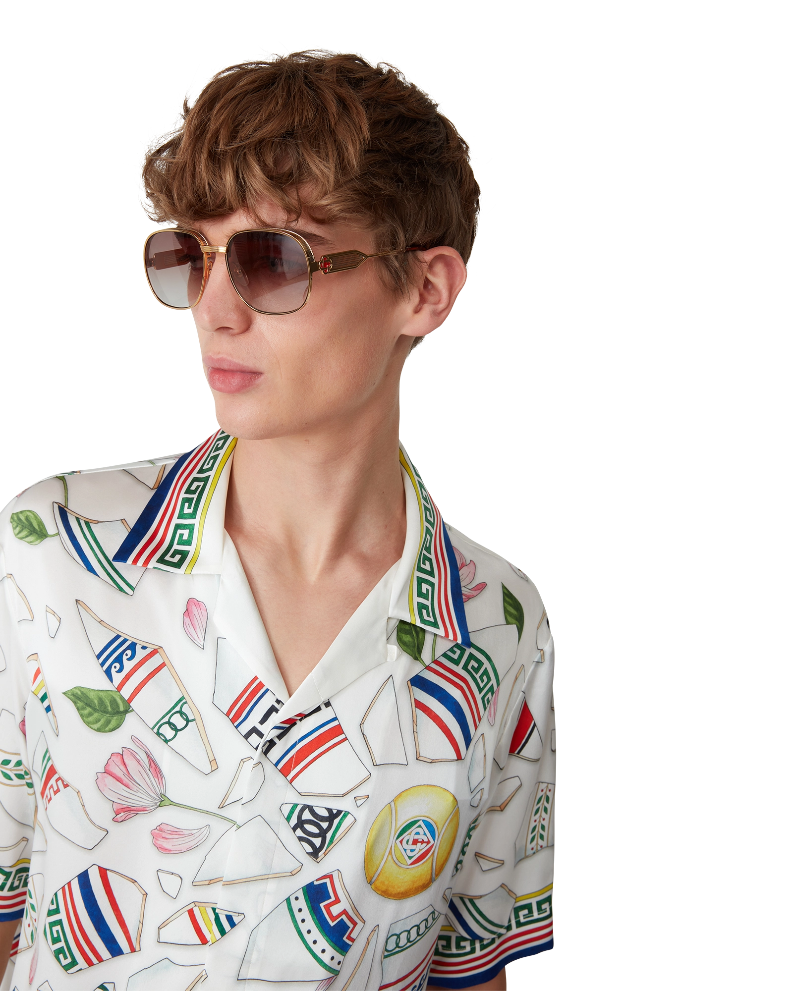 Le Vase Brise Short Sleeve Silk Shirt