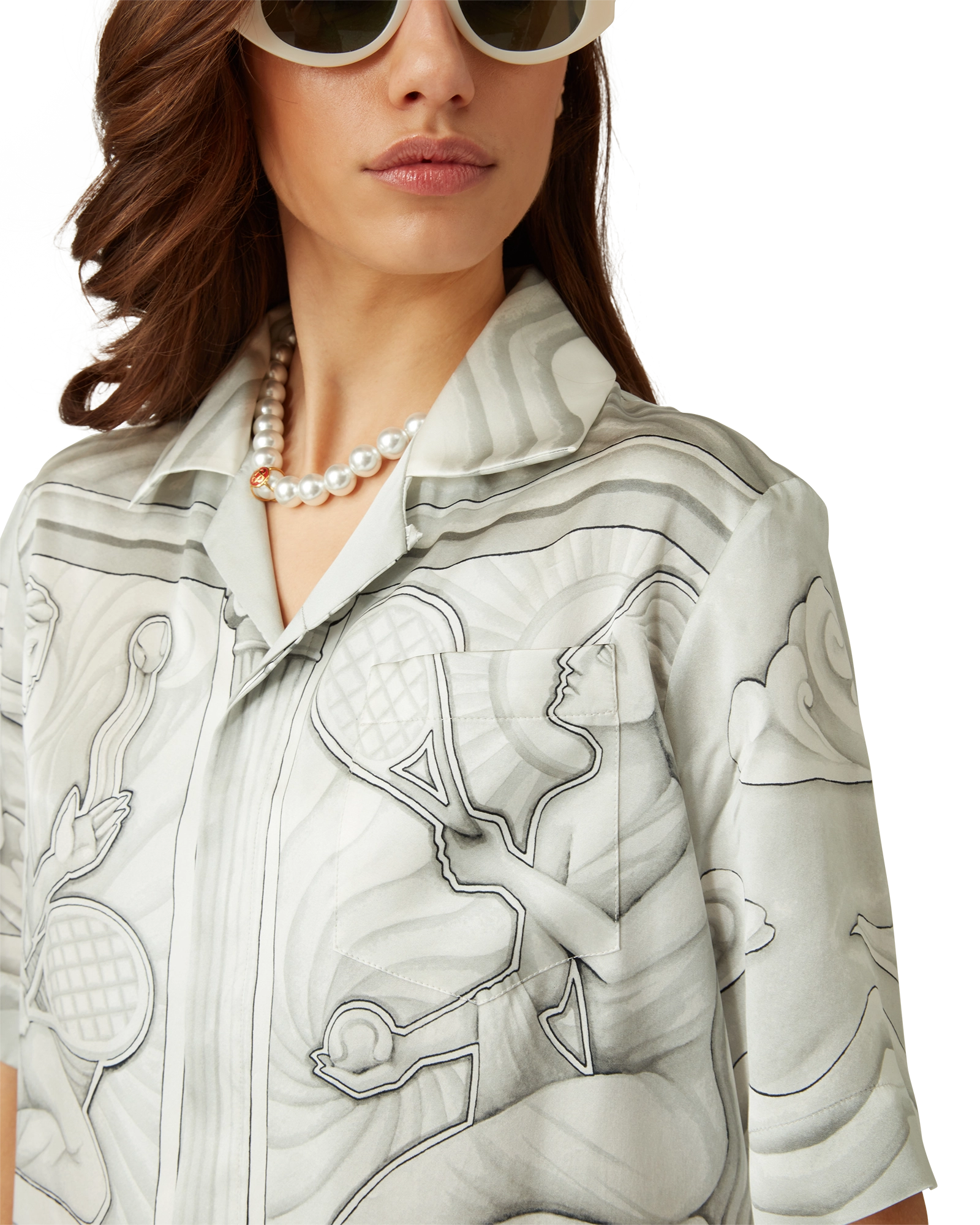 Sacred Stone Short Sleeve Silk Shirt